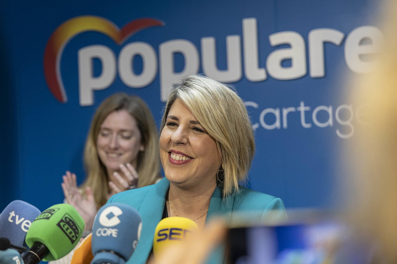 Celebración del PP de Cartagena tras ganar las elecciones