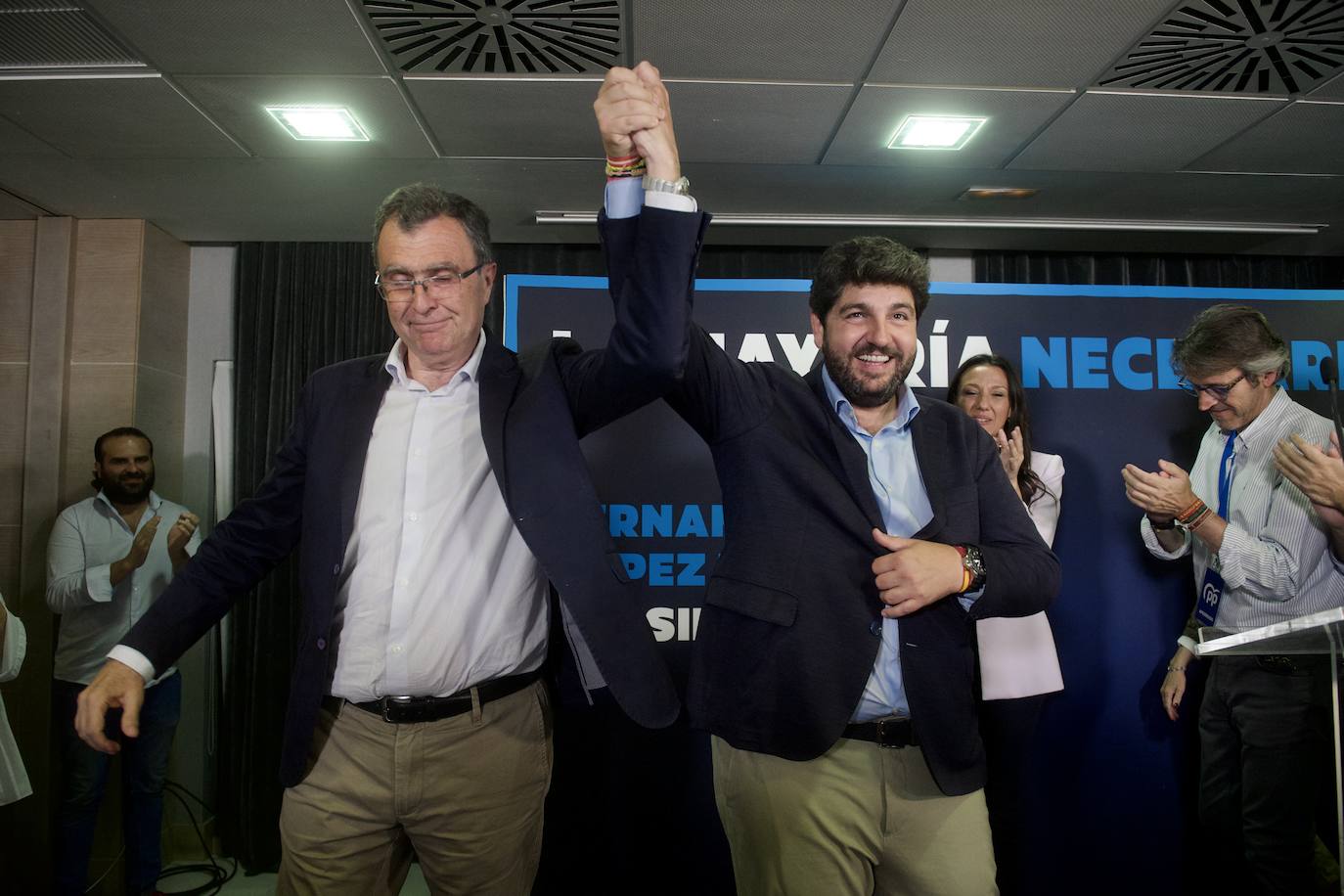 Celebración del PP tras los resultados electorales