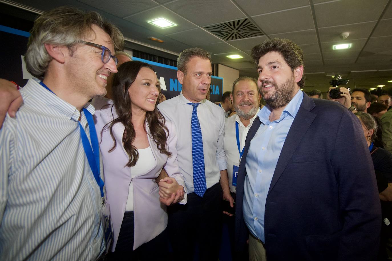 Celebración del PP tras los resultados electorales