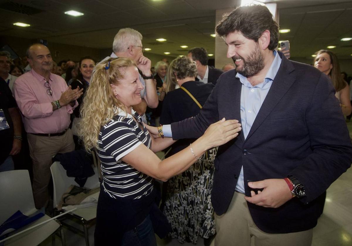 Fernando López Miras, este domingo, tras conocer la victoria del Partido Popular en las elecciones.