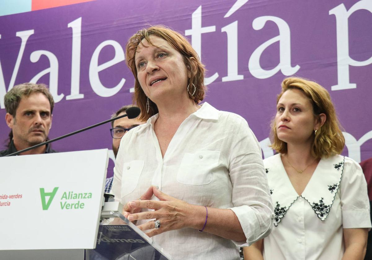 Comparecencia de María Marín tras conocerse los resultados de las elecciones.