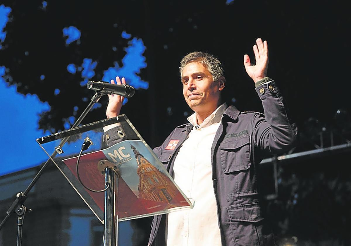 Jesús Giménez Gallo durante el cierre de campaña de MC.