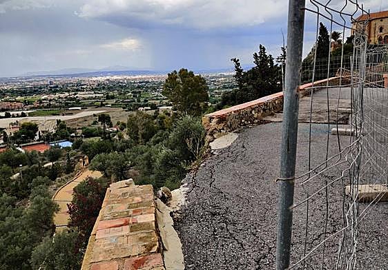 Zona afectada por el deprendimiento.