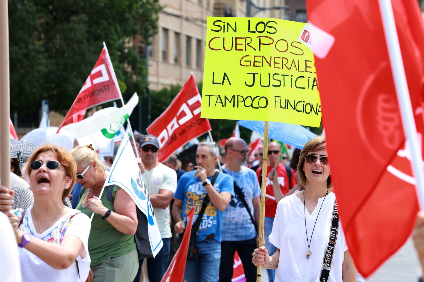 Las imágenes de la protesta de los funcionarios de justicia