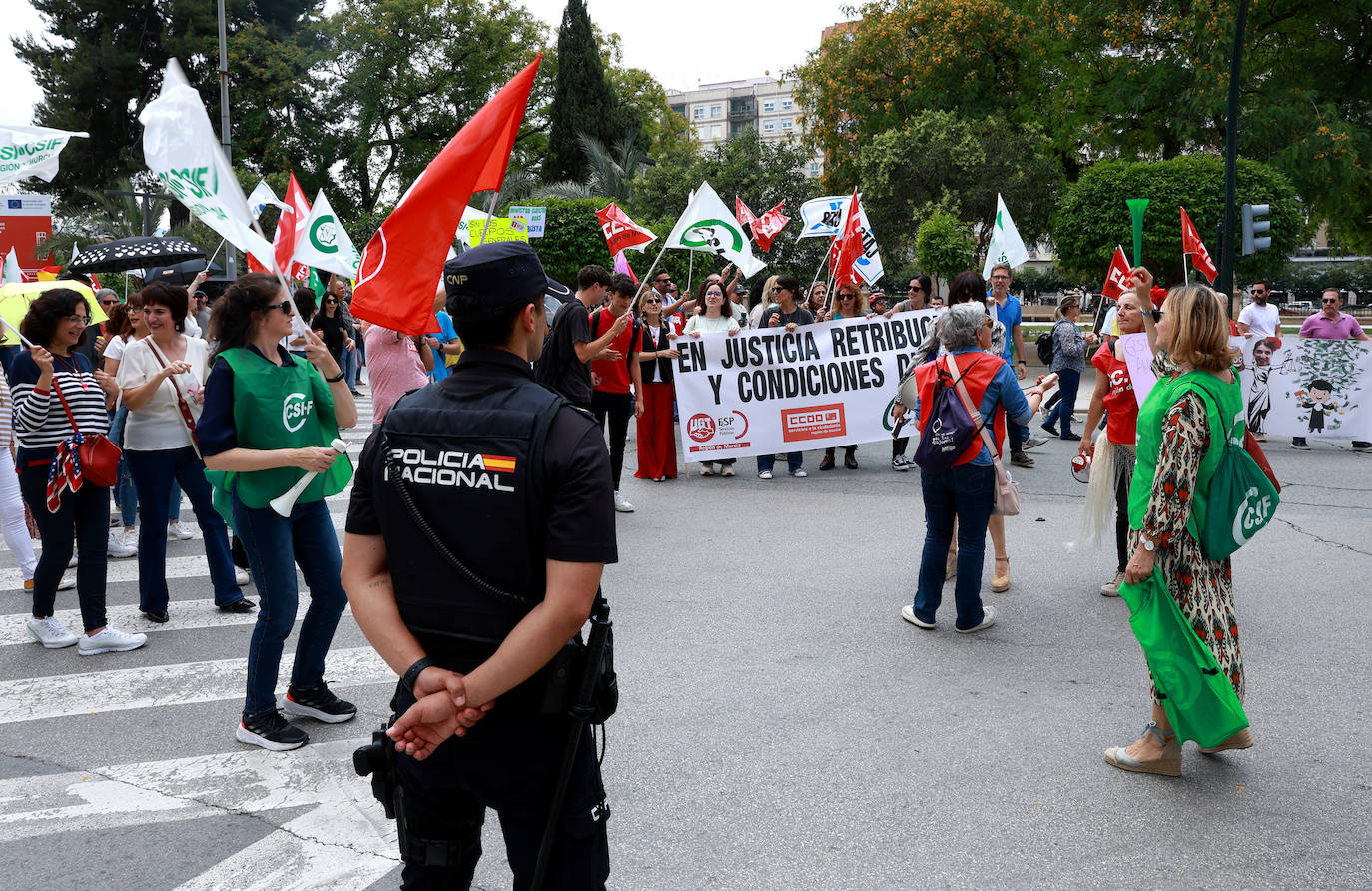 Las imágenes de la protesta de los funcionarios de justicia
