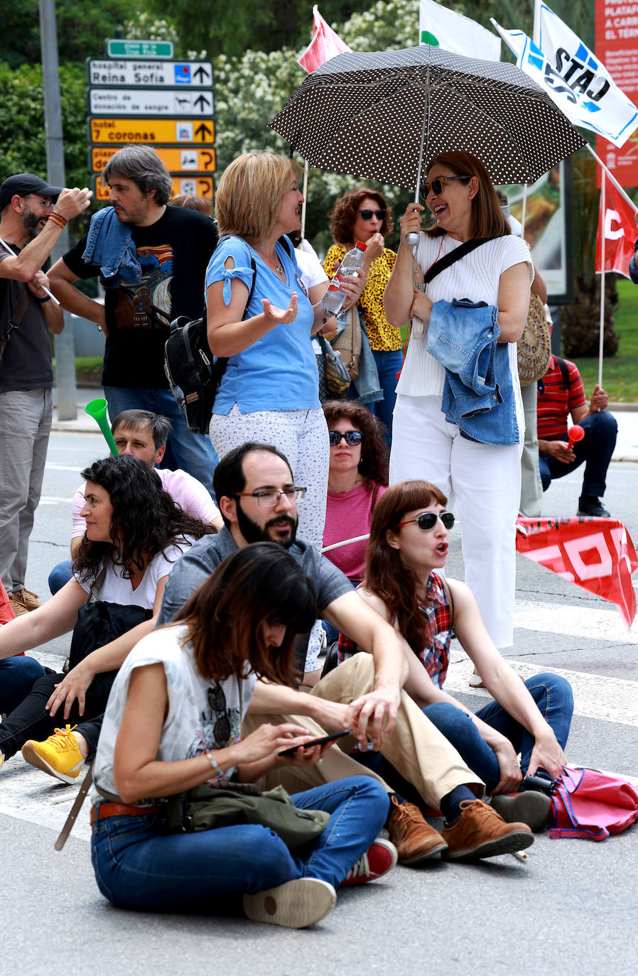 Las imágenes de la protesta de los funcionarios de justicia
