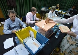 Recuento del voto emigrante que realizó la Junta Electoral en las elecciones de mayo de 2019.