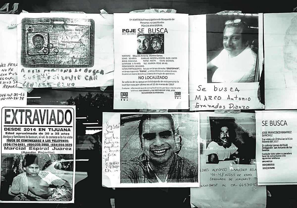 Desaparecidos en la frontera de Estados Unidos con México.