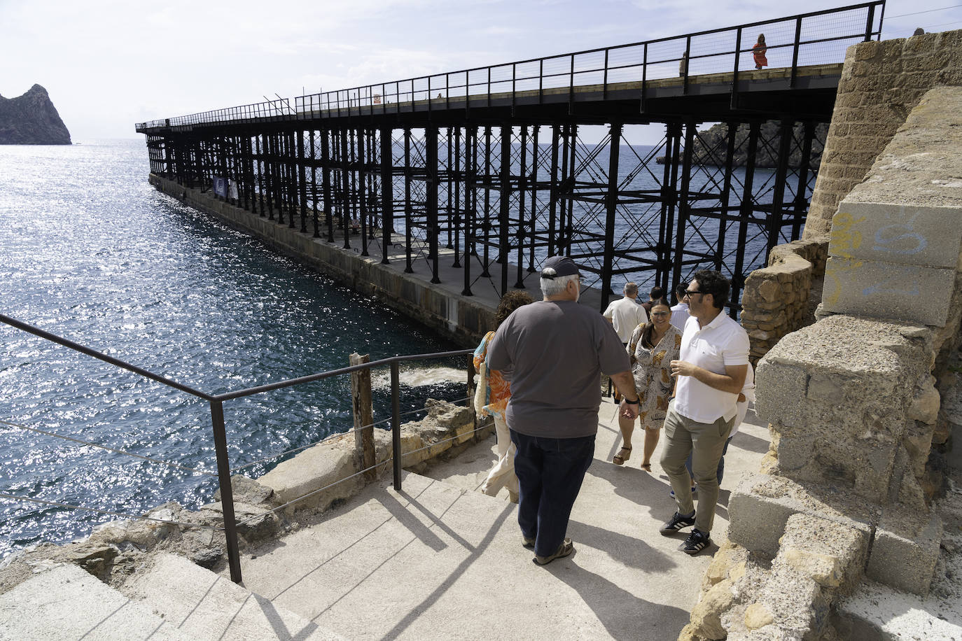 La primera visita al embarcadero del Hornillo de Águilas, imágenes