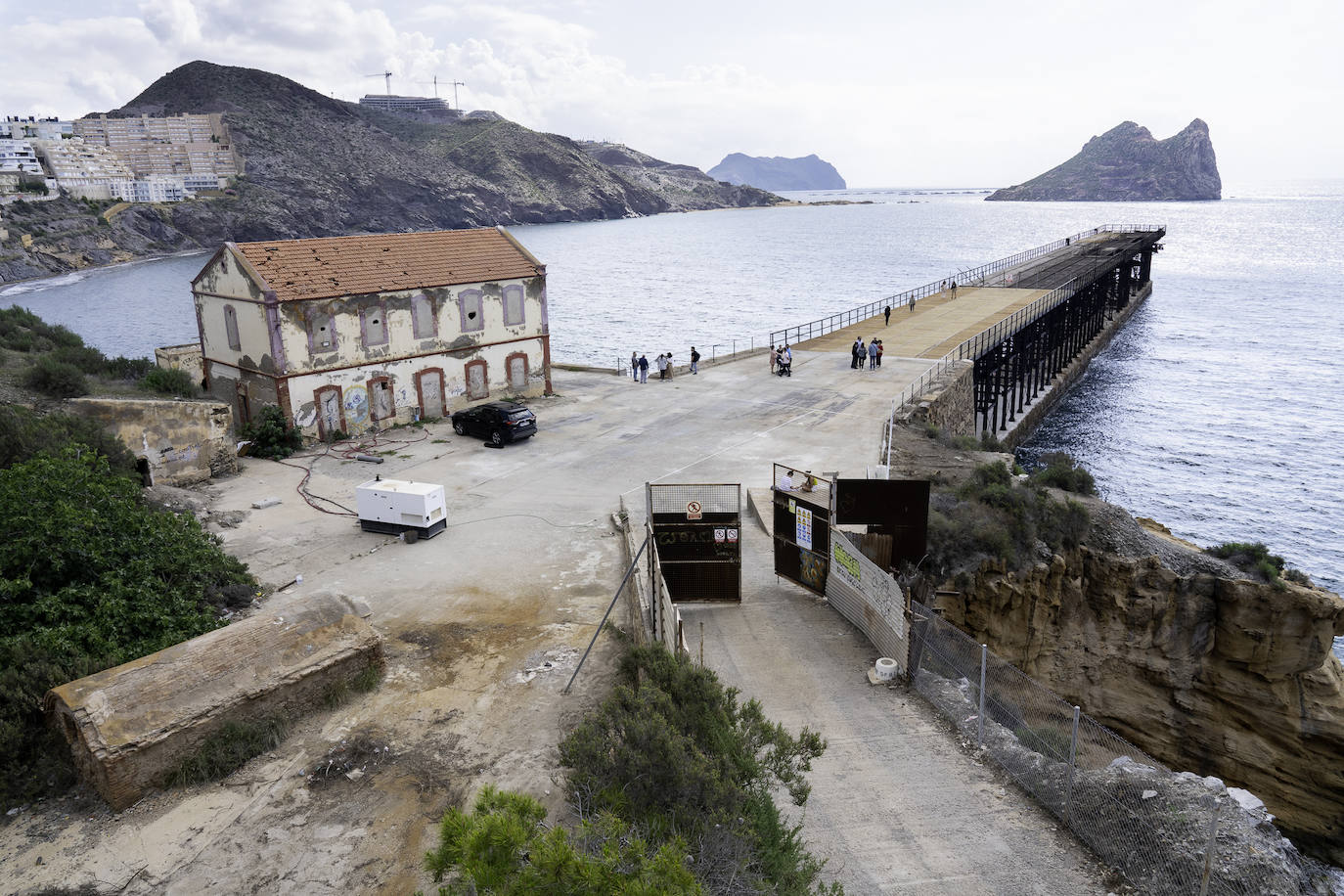 La primera visita al embarcadero del Hornillo de Águilas, imágenes