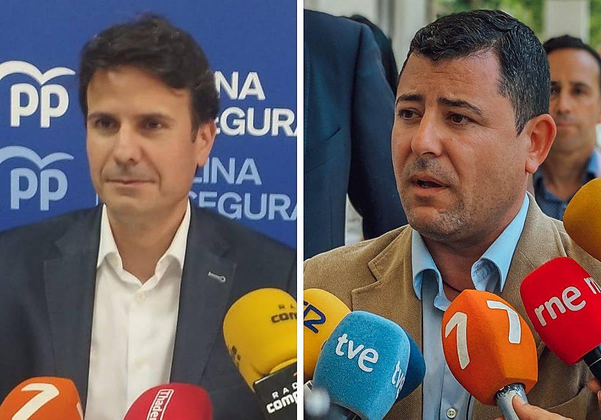 José Ángel Alfonso, líder del PP en Molina de Segura, y Antonio Martínez, número 1 de Vox en el municipio.