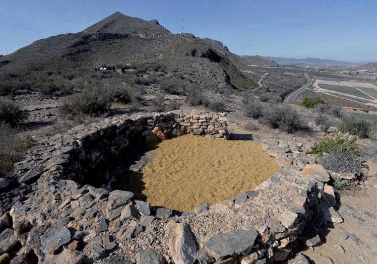 Una de las cabañas circulares del yacimiento.