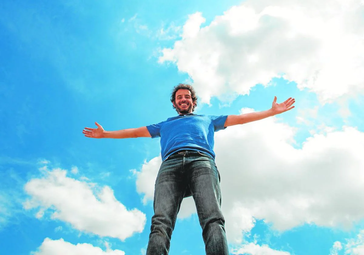 El actor Javier Pereira, durante su estancia en la Región de Murcia.