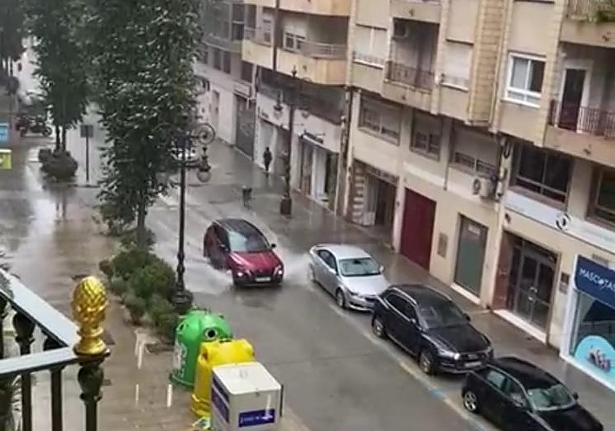 Espectacular tromba de agua en Orihuela