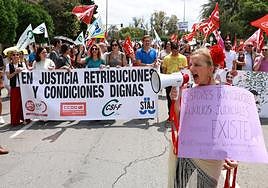 Protesta de los funcionarios de Justicia, el pasado 1 de junio.