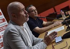 El secretario general confederal de CC OO, Unai Sordo, este miércoles.