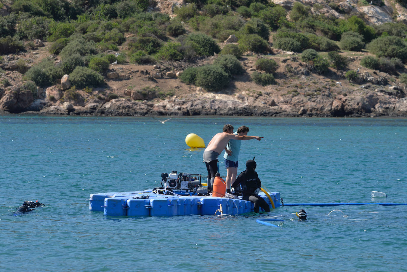Los arqueólogos examinan ya el barco fenicio de Mazarrón