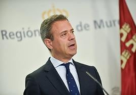 Marcos Ortuño, este jueves, en la rueda de prensa posterior al Consejo de Gobierno.