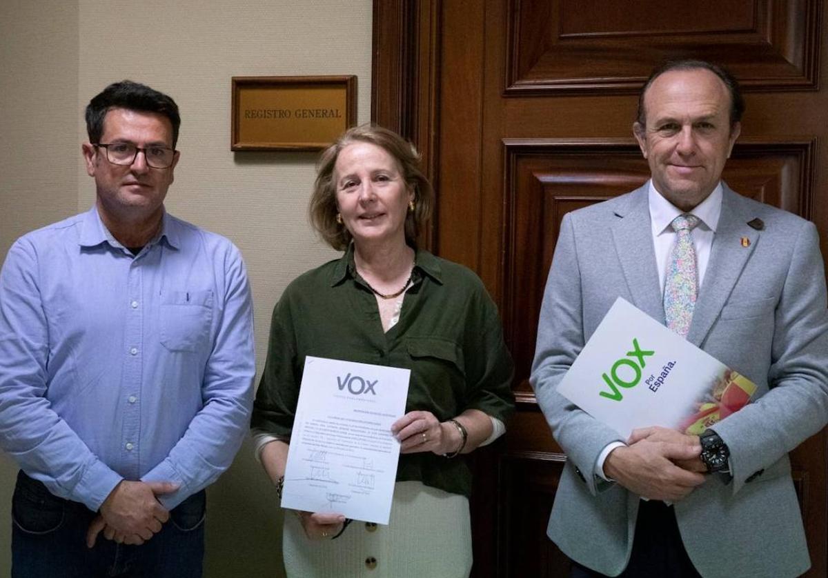 Joaquín Robles, Lourdes Méndez y Luis Gestoso.