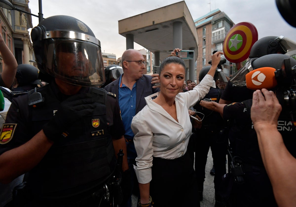 Macarena Olona, durante un acto que celebró en Murcia en septiembre de 2022.