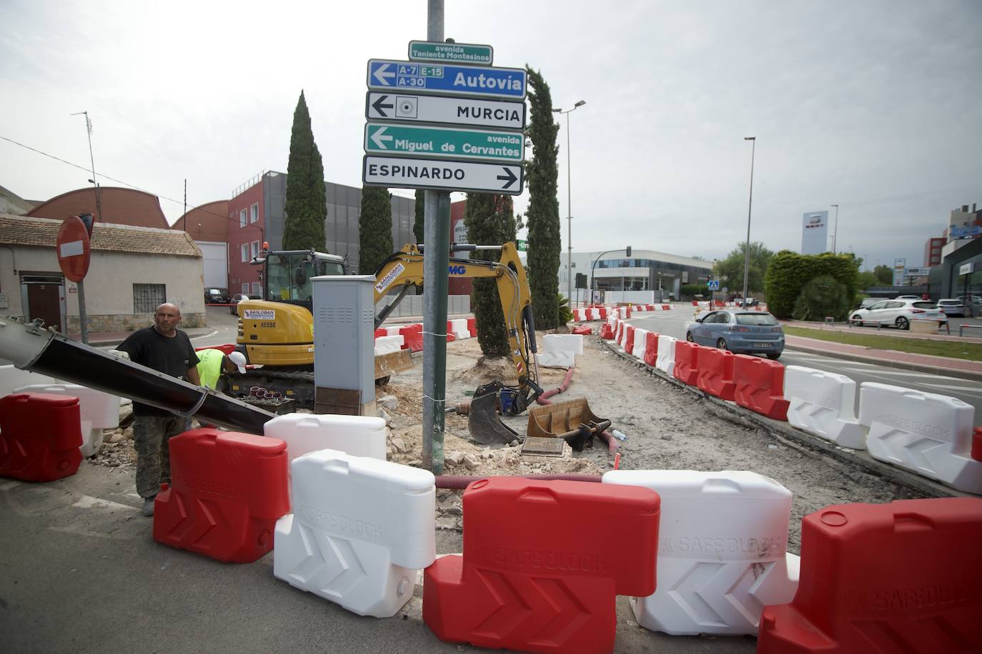 Obras en la calle Mayor de Espinardo