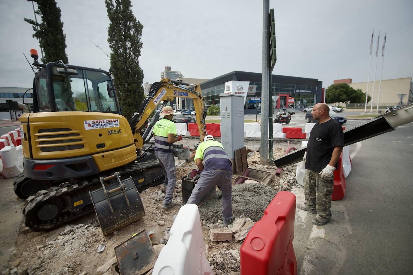Obras en la calle Mayor de Espinardo