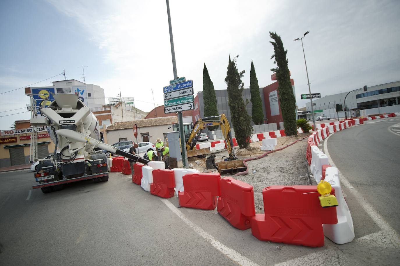Obras en la calle Mayor de Espinardo