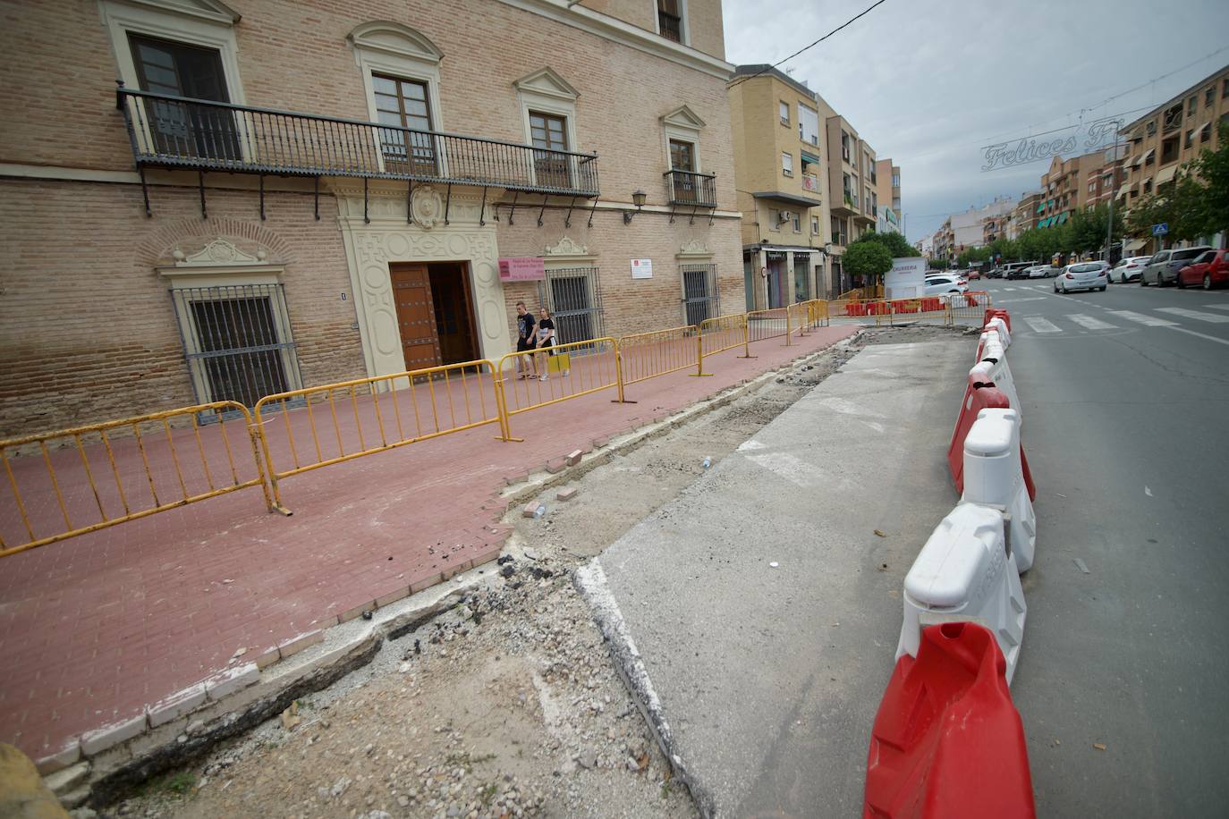 Obras en la calle Mayor de Espinardo