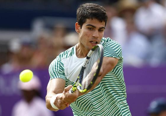 Carlos Alcaraz, en la semifinal de Queen's.