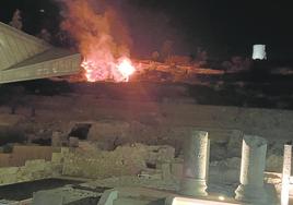 Fuego en el Molinete de Cartagena