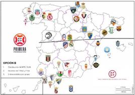 Distribución de los grupos para la Primera RFEF 2023/24.