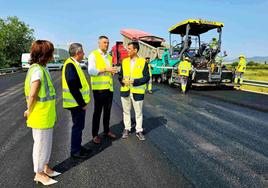 Visita del alcalde de Caravaca y del consejero de Fomento e Infraestructuras a las obras de la variante de Barranda.