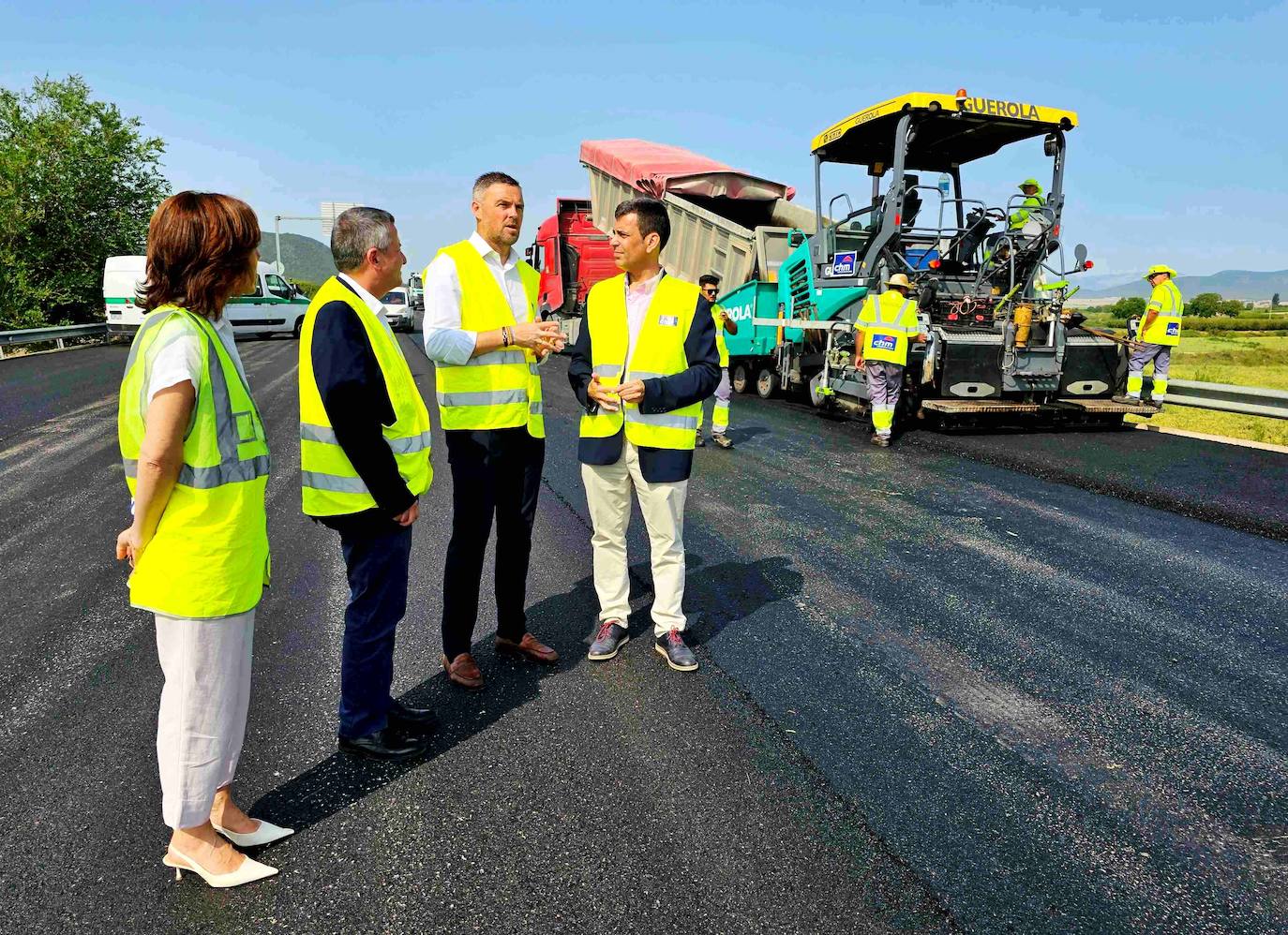 Visita del alcalde de Caravaca y del consejero de Fomento e Infraestructuras a las obras de la variante de Barranda.