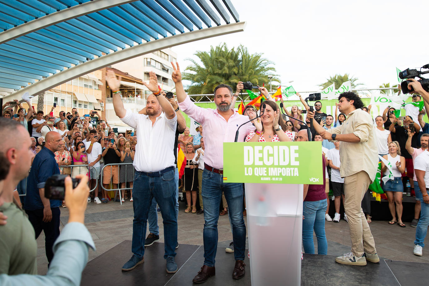 Las imágenes de la visita de Santiago Abascal a Torrevieja