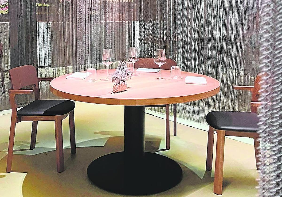 Una de las mesas del comedor de La Finca.