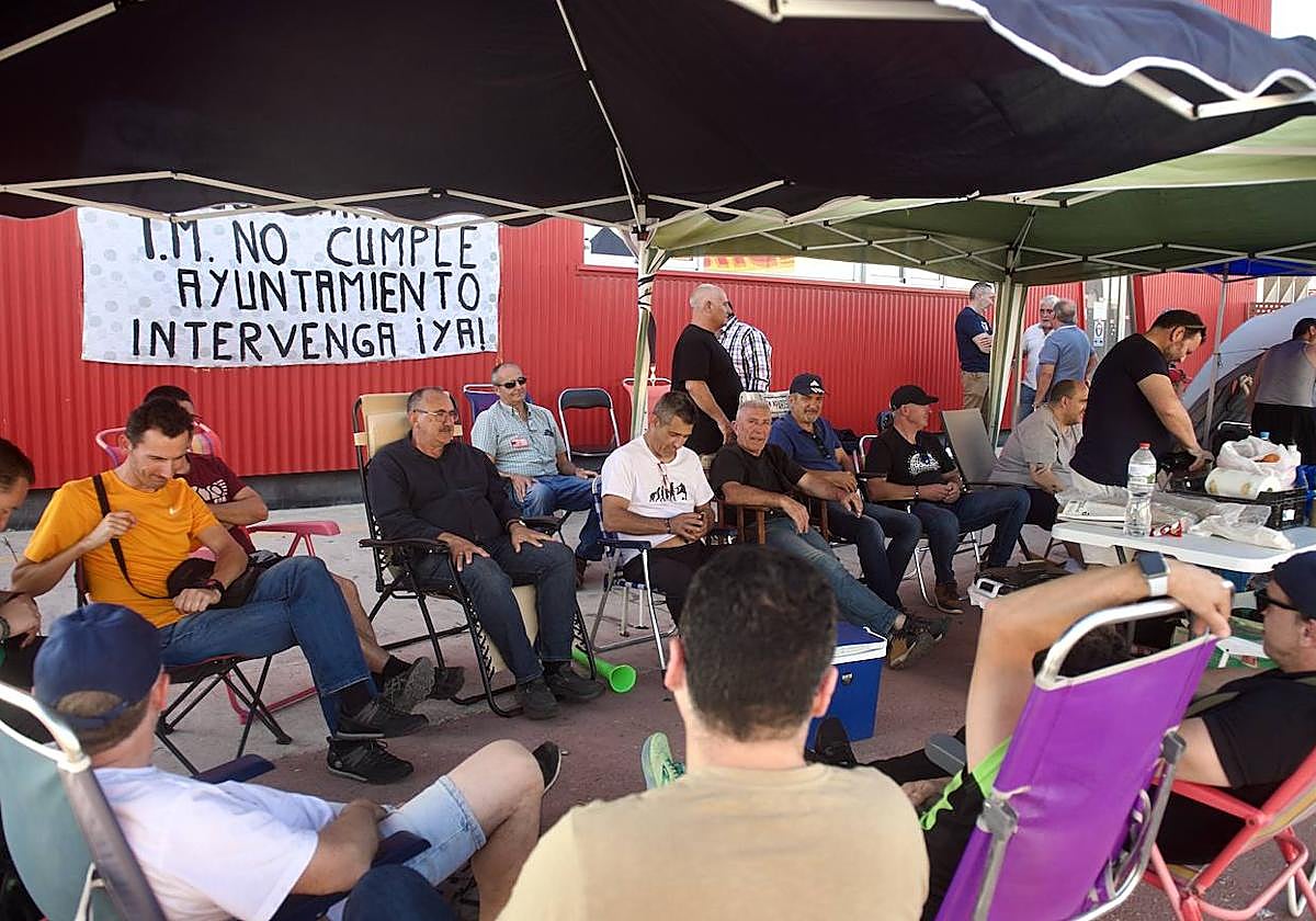 Imagen de archivo de una protesta de la plantilla de los 'coloraos'.