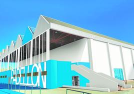 Recreación del pabellón Fausto Vicent, punto estratégico de las instalaciones deportivas.