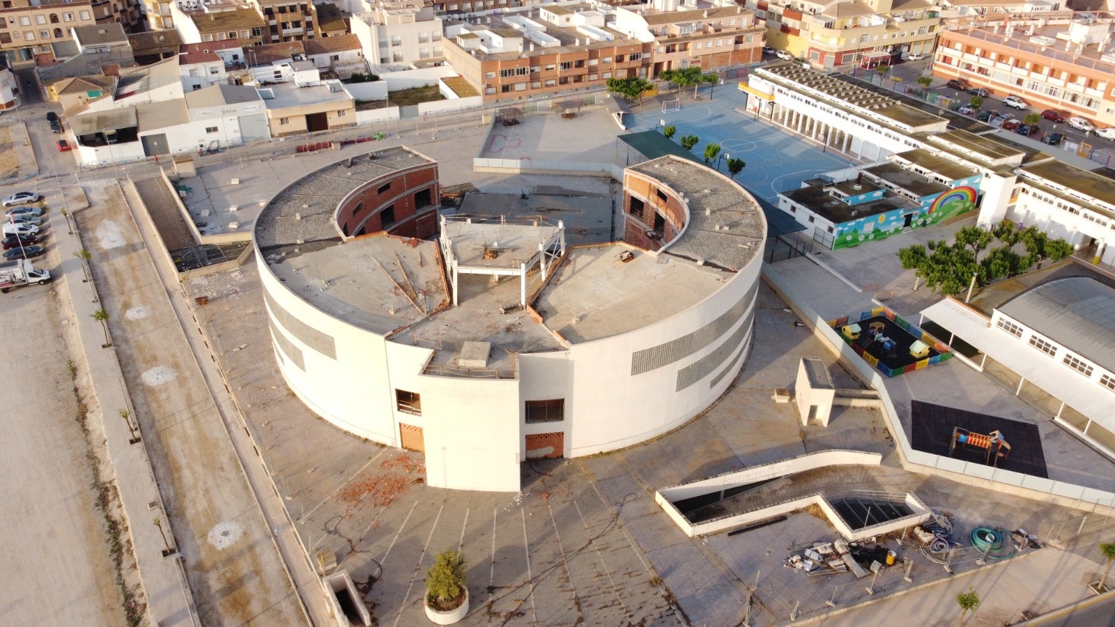 Aspecto que presentaba el edificio antes de su derribo.