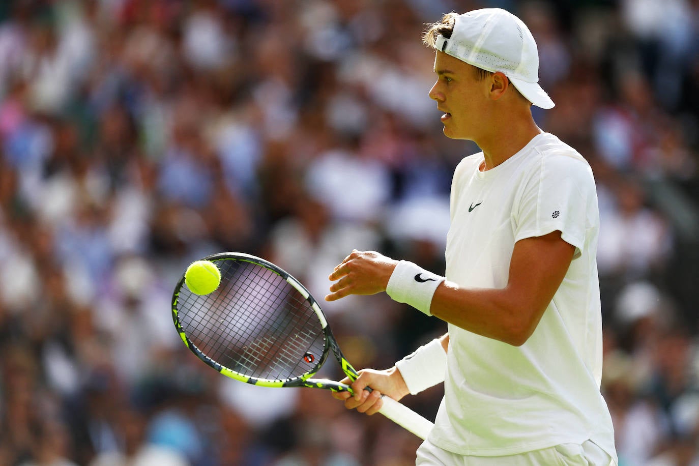 Las imágenes del partido Alcaraz-Rune en Wimbledon