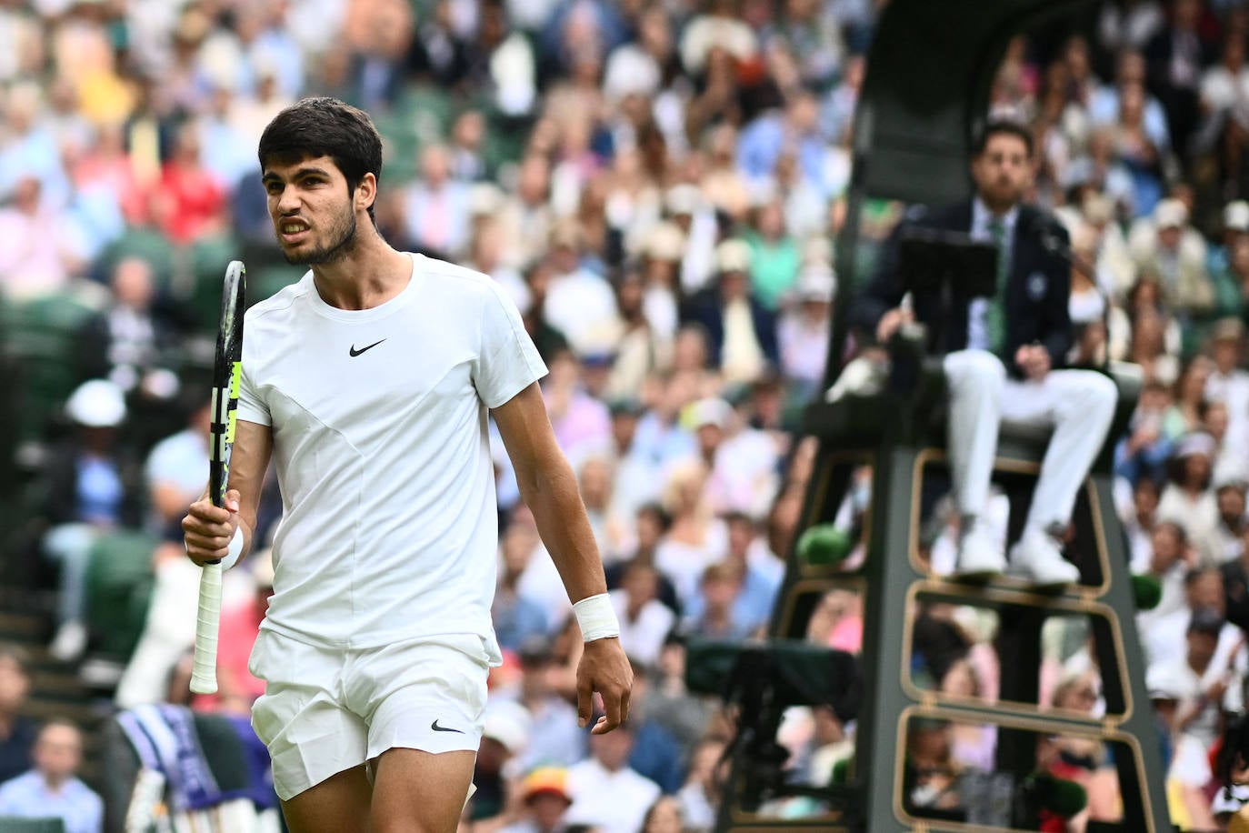 Las imágenes del partido Alcaraz-Rune en Wimbledon