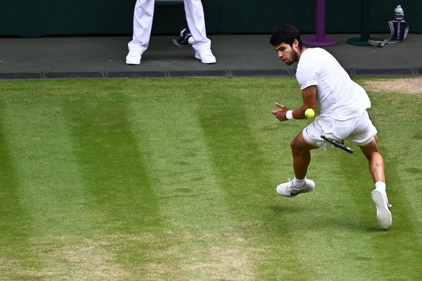 La final de Wimbledon entre Carlos Alcaraz y Novak Djokovic, en imágenes