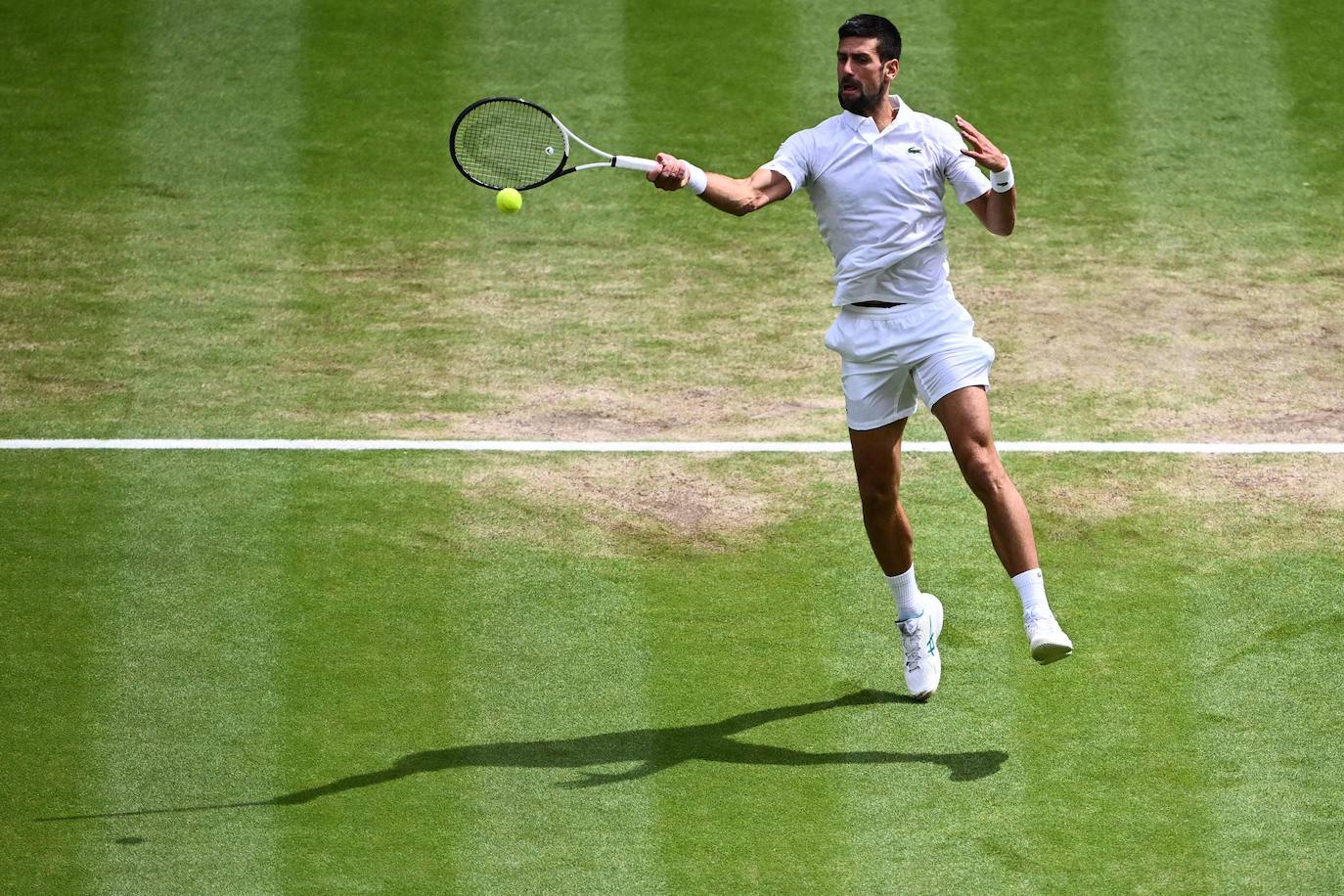 La final de Wimbledon entre Carlos Alcaraz y Novak Djokovic, en imágenes