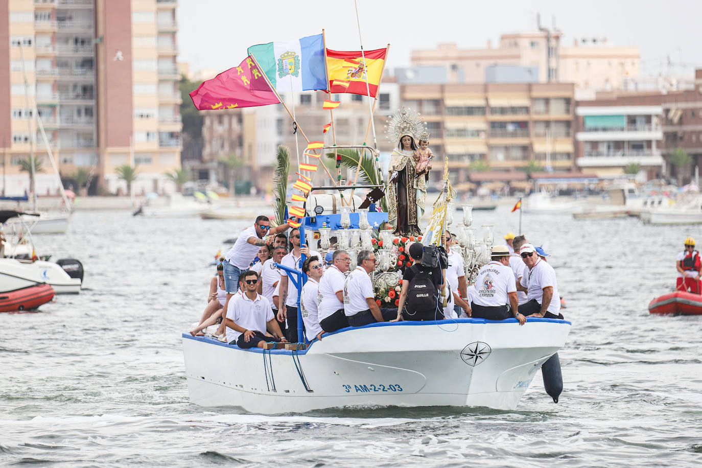 Procesión marítima de la Virgen del Carmen en Lo Pagán, en imágenes