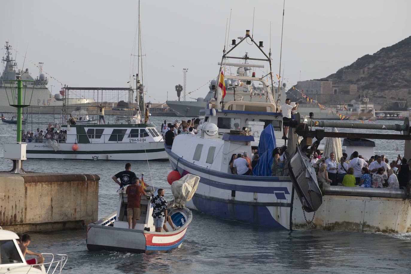 Procesión marinera de la Virgen del Carmen en Cartagena