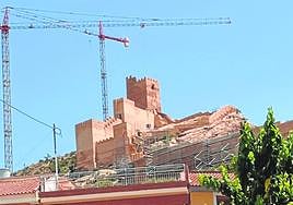 Aspecto panorámico que ofrecía ayer el castillo de Alhama.