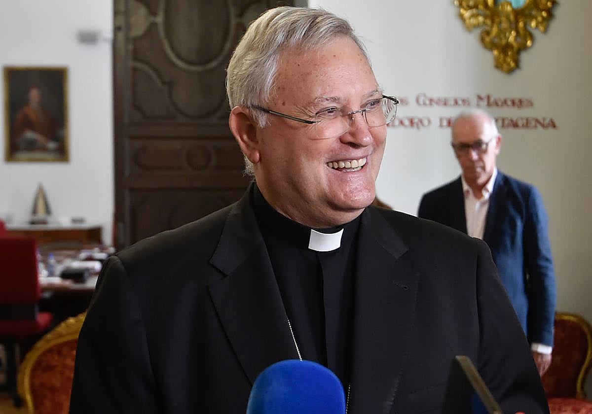 El obispo de la Diócesis de Cartagena, José Manuel Lorca Planes, en una imagen de archivo.