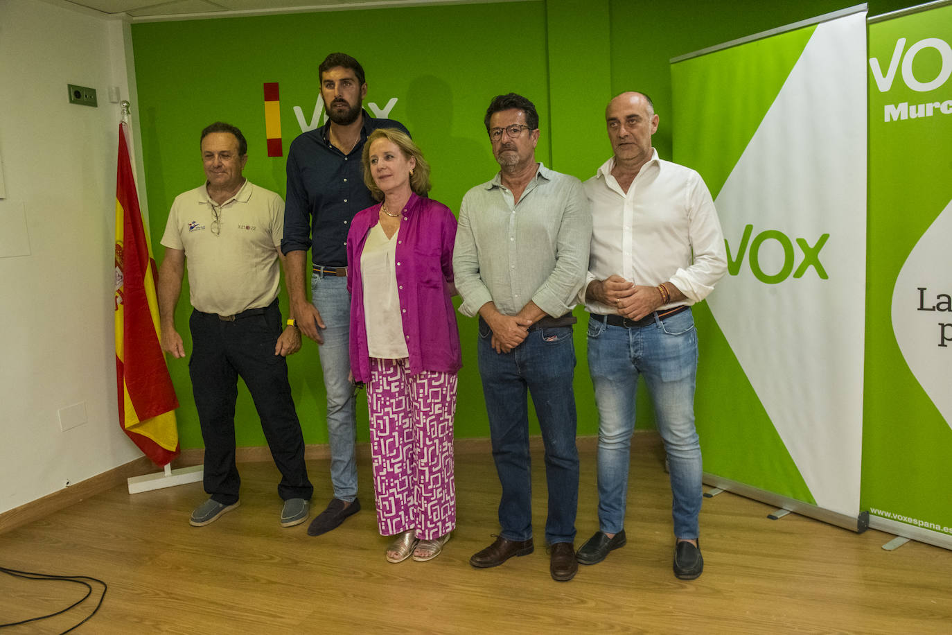 Comparecencia de los candidatos de Vox por la Región de Murcia, en imágenes