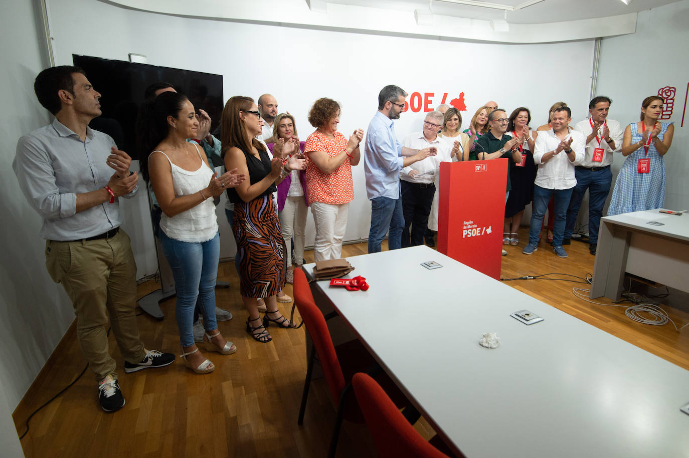 La comparecencia de los candidatos del PSOE por la Región de Murcia, en imágenes