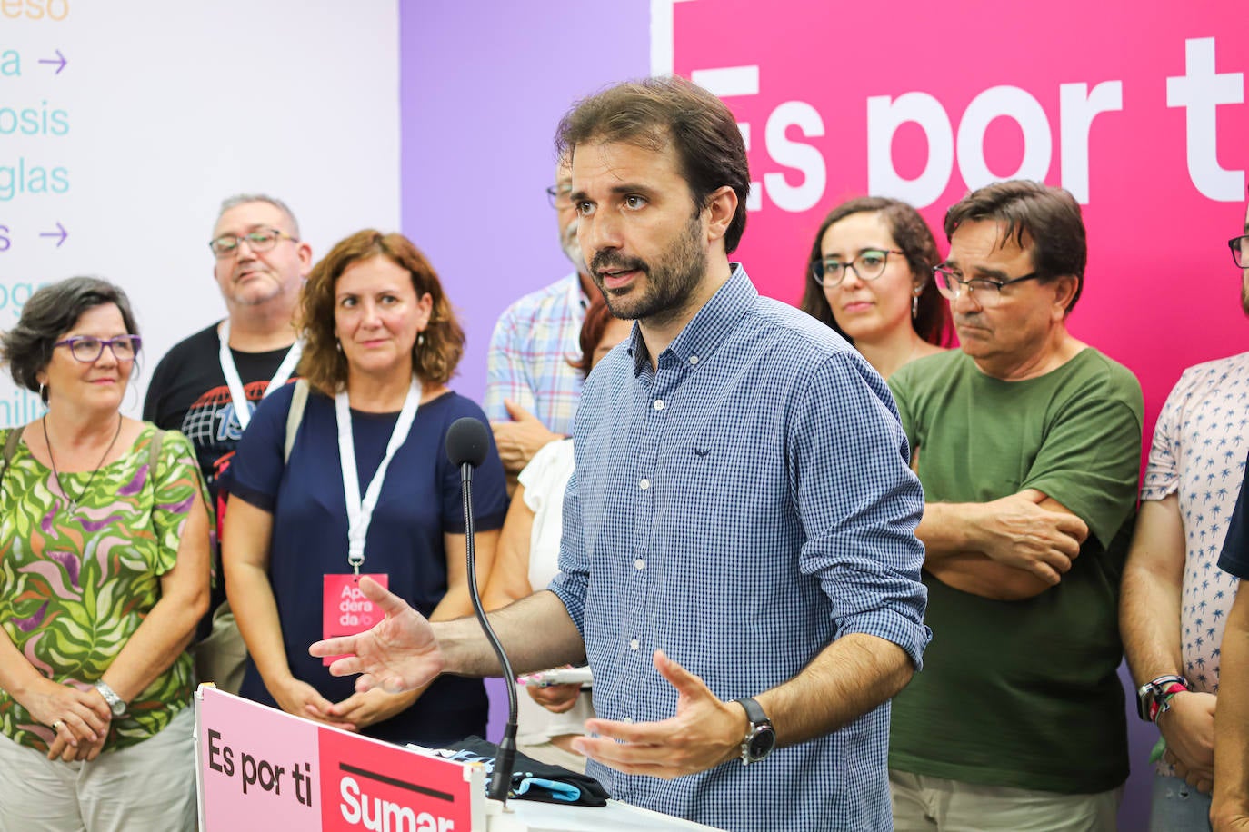 Comparecencia de los candidatos de Sumar por la Región de Murcia, en imágenes