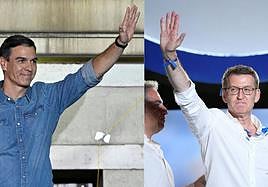 Pedro Sánchez. Alberto Núñez Feijóo